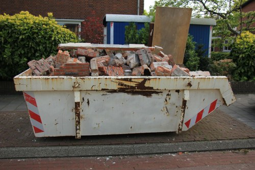 Commercial waste removal truck servicing a business in Sidcup