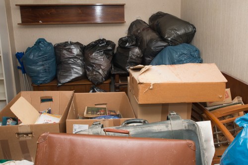 Recycling bins and waste segregation in an office environment
